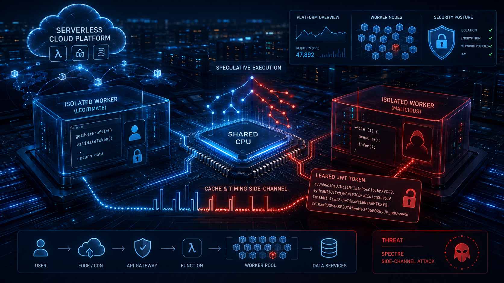 Cloudflare Workers Spectre Attack Leaks JWT at 12 Bits Per Second