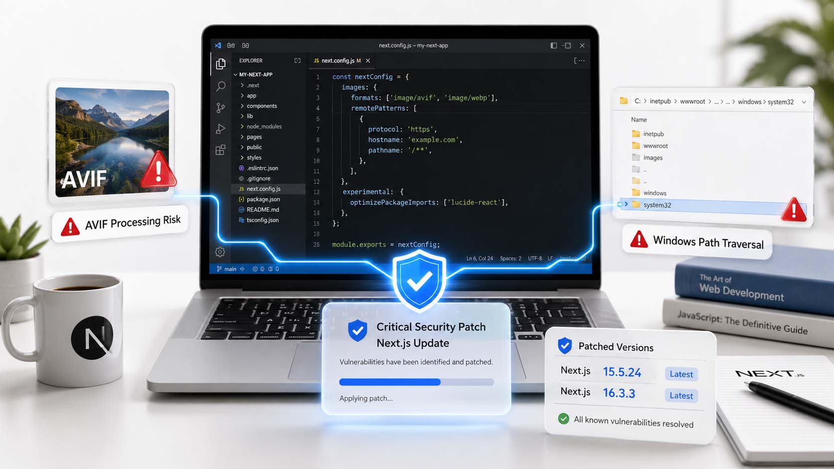 Next.js Patches Critical AVIF and Windows RCE Vulnerabilities
