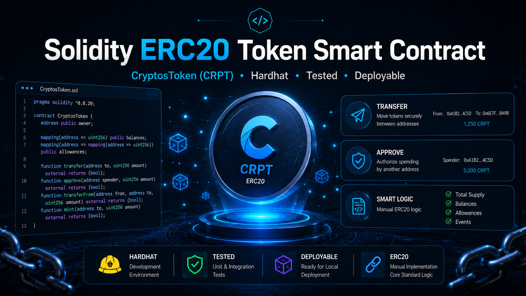 Solidty ERC20 Token Smart Contract